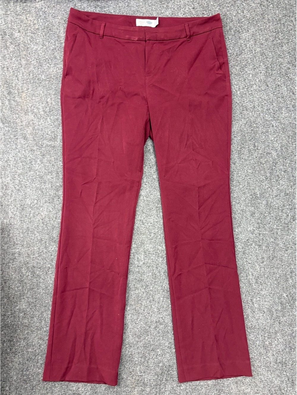 Old Navy Women's Straight Burgundy Pants Size 12 Regular